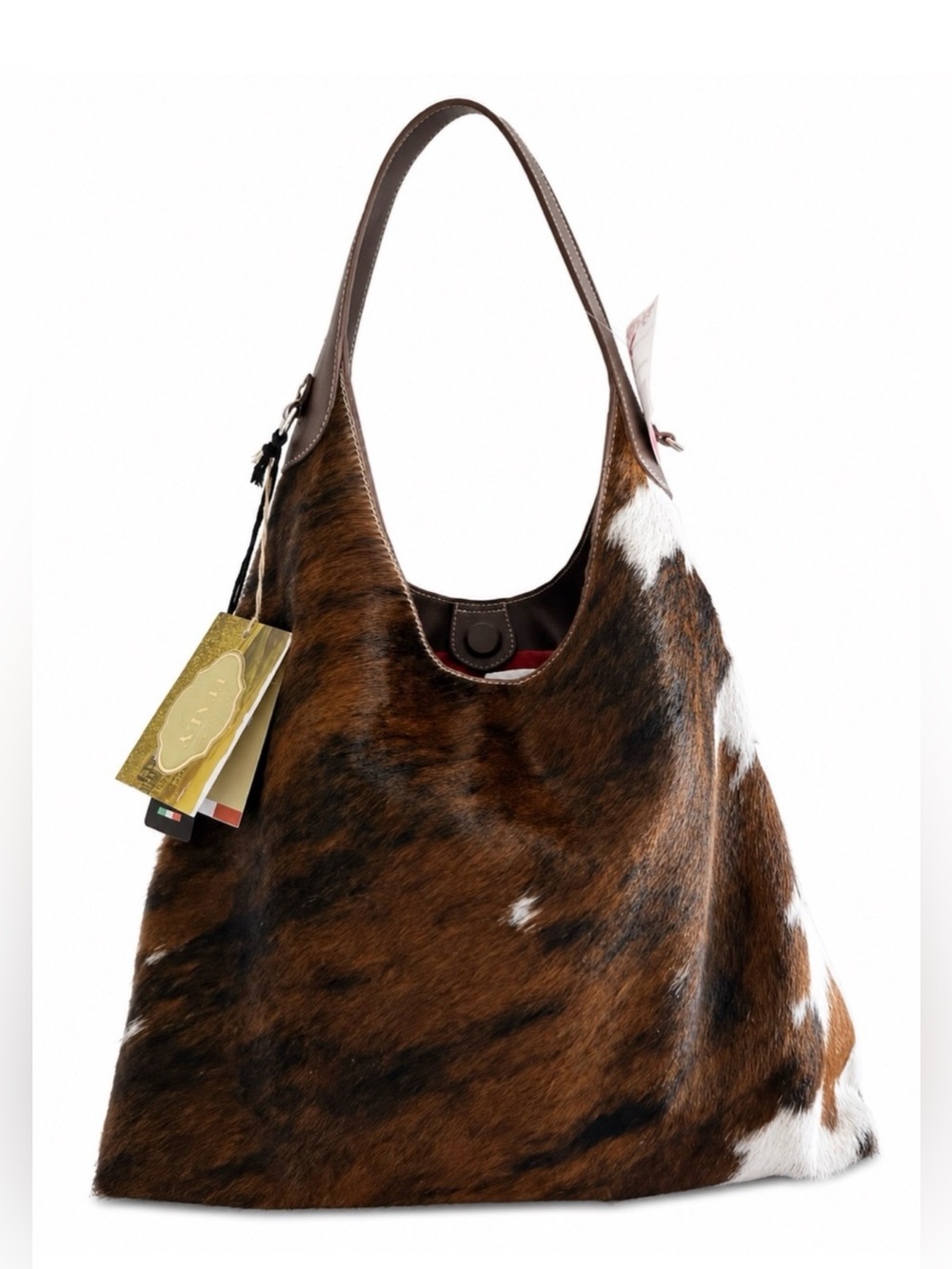 CAVALCANTI Genuine Cowhide Leather Hobo Shoulder Bag Made in Italy BNWT - Picture 8 of 10